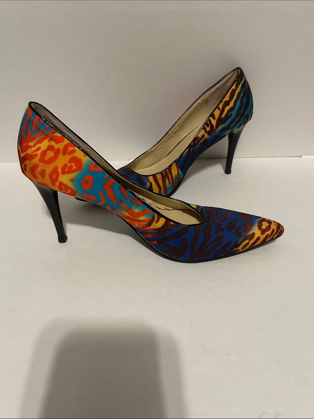 Nine West Multicolor Animal Print Pointed-Toe Heels